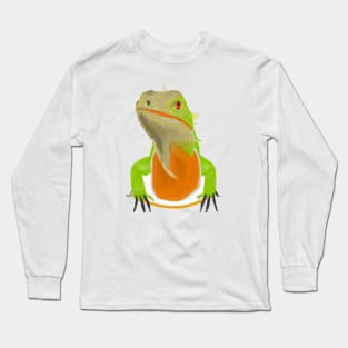 Cute Iguana Drawing Long Sleeve T-Shirt